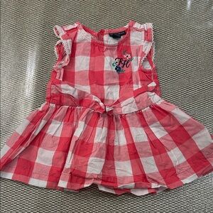 Tommy Hilfiger Red and White Plaid Kids Dress